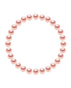 Bracelet Porte Bonheur Perles d'Eau Douce semi-rondes rose naturel