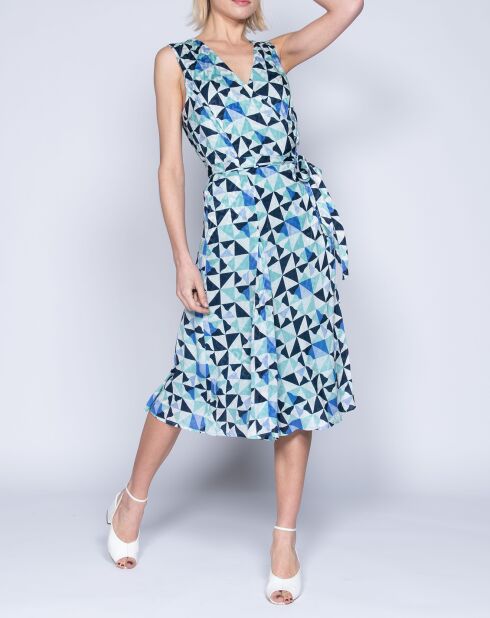 Robe Caroulette bleu/pétrole