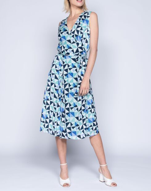 Robe Caroulette bleu/pétrole