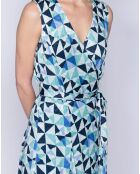 Robe Caroulette bleu/pétrole