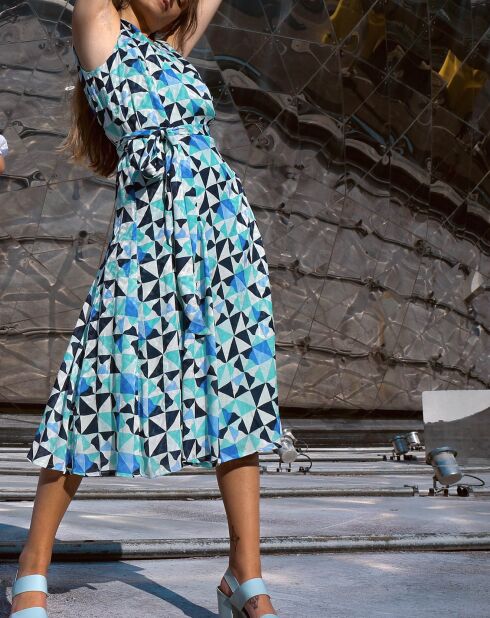 Robe Caroulette bleu/pétrole