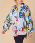 Chemise Bourgogne bleu/multicolore