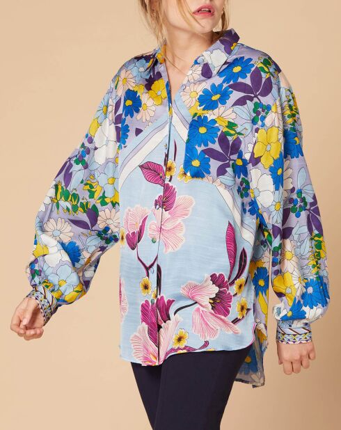 Chemise Bourgogne bleu/multicolore