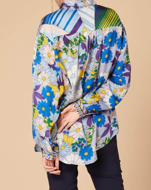 Chemise Bourgogne bleu/multicolore