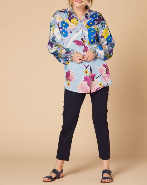 Chemise Bourgogne bleu/multicolore