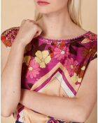 T-Shirt Echo imprimé rose/nude