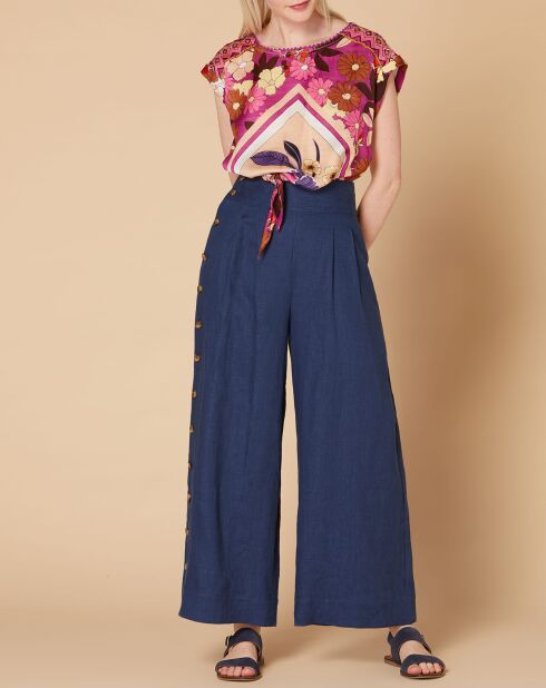 T-Shirt Echo imprimé rose/nude