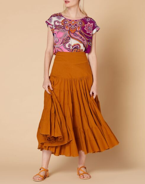 T-Shirt Ecosse imprimé rose