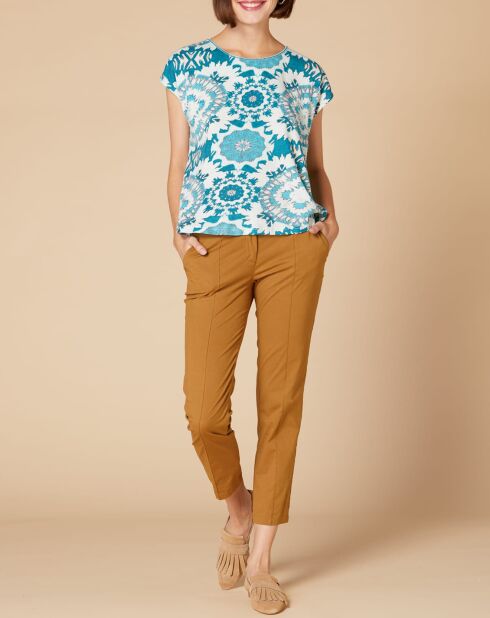 T-Shirt Ecran imprimé turquoise