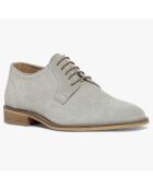 Derbies en Velours de Cuir Lisbonne grises