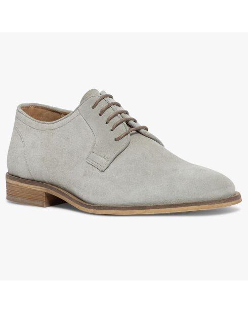 Derbies en Velours de Cuir Lisbonne grises