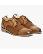 Derbies en Cuir & Toile Lisandro camel