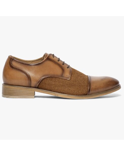 Derbies en Cuir & Toile Lisandro camel