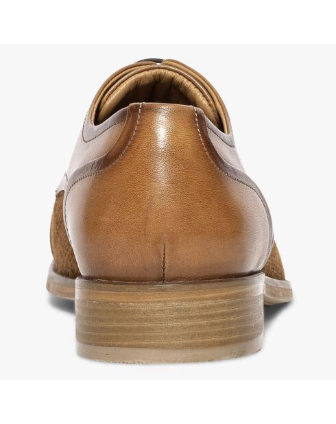 Derbies en Cuir & Toile Lisandro camel