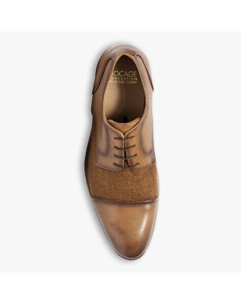 Derbies en Cuir & Toile Lisandro camel