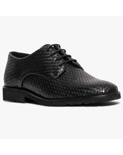 Derbies en Cuir tressé Guerino noires