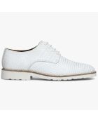 Derbies en Cuir tressé Guerino blanches