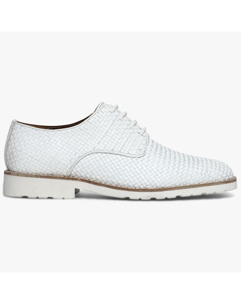 Derbies en Cuir tressé Guerino blanches
