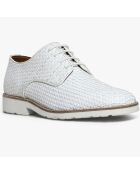 Derbies en Cuir tressé Guerino blanches