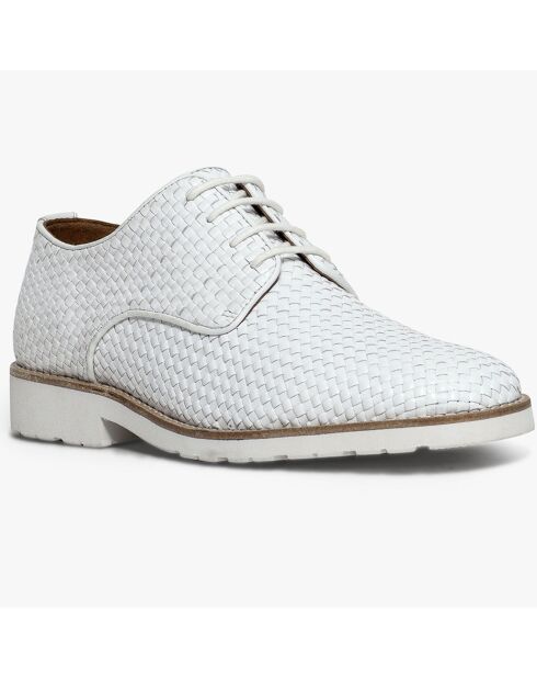 Derbies en Cuir tressé Guerino blanches