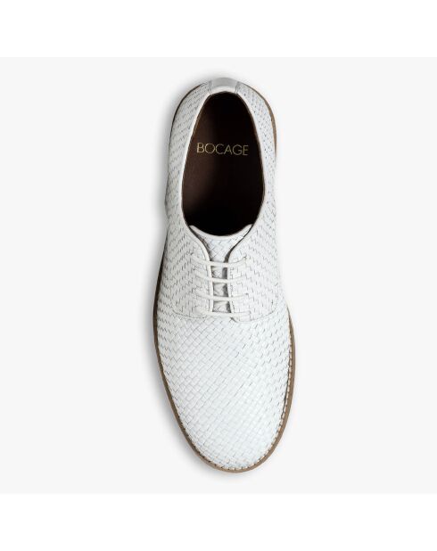Derbies en Cuir tressé Guerino blanches