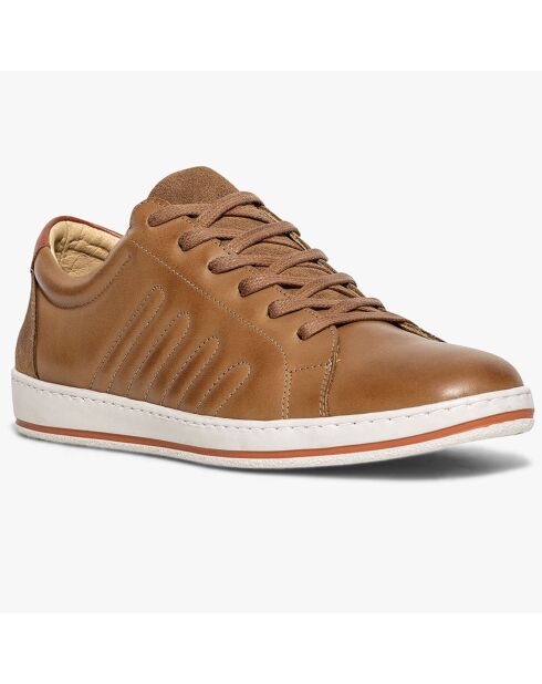 Sneakers en Cuir Kolia camel