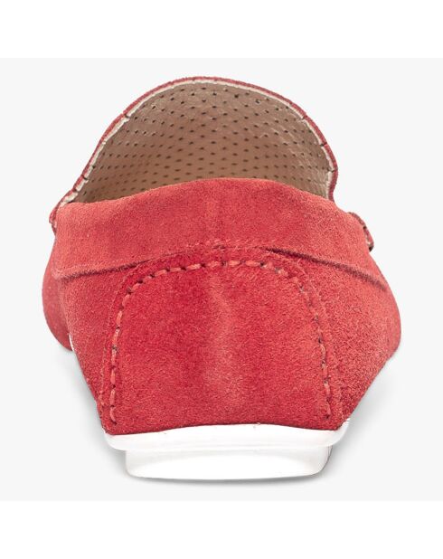 Mocassins en Velours de Cuir Symmaque rouges