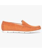 Mocassins en Velours de Cuir Symmaque orange