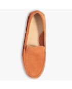 Mocassins en Velours de Cuir Symmaque orange