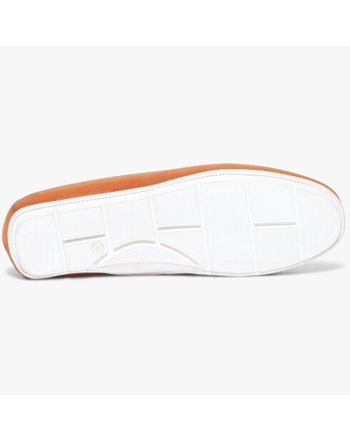 Mocassins en Velours de Cuir Symmaque orange