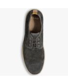 Derbies espadrilles en Velours Janot gris foncé