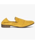 Mocassins en Velours de Cuir Aissa safran