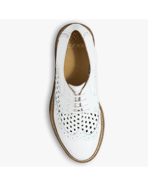 Derbies à plateforme en Cuir Juana blanches