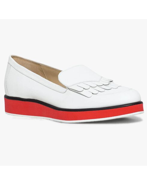 Mocassins en Cuir Latifa blancs