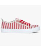 Sneakers Laurier rayées rouge/blanc