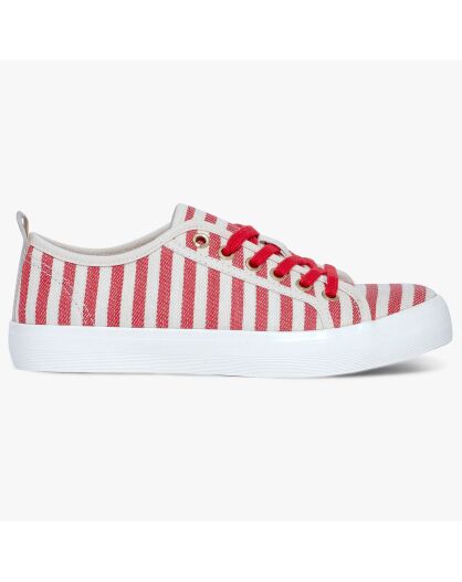 Sneakers Laurier rayées rouge/blanc