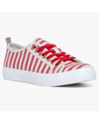 Sneakers Laurier rayées rouge/blanc