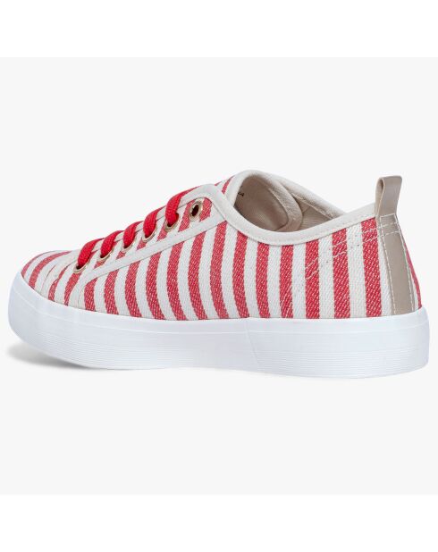 Sneakers Laurier rayées rouge/blanc