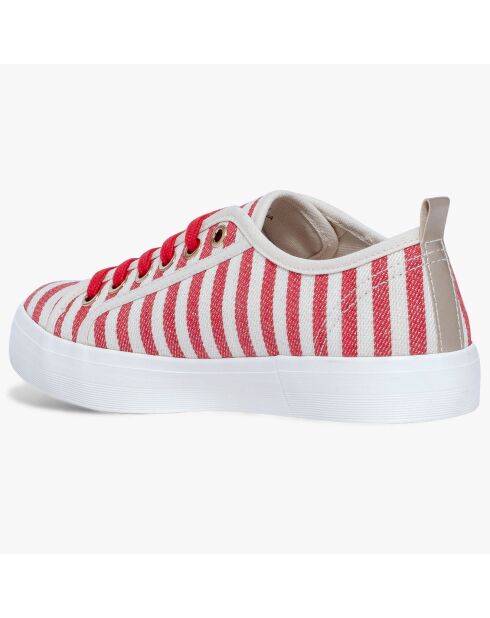 Sneakers Laurier rayées rouge/blanc