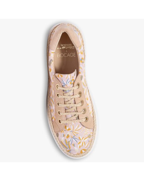 Sneakers Loris imprimées pêche