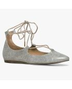 Ballerines en Cuir Nickolas platine