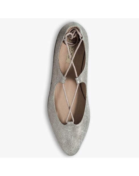 Ballerines en Cuir Nickolas platine