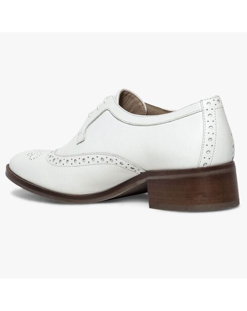 Derbies en Cuir ajouré Candie blanches