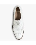 Derbies en Cuir ajouré Candie blanches