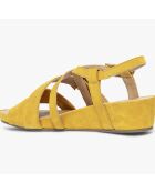 Sandales en Velours de Cuir Robine safran