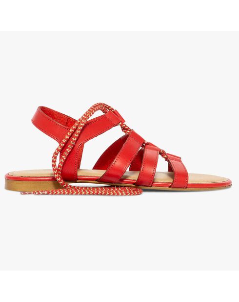 Sandali Josselin in pelle rossa