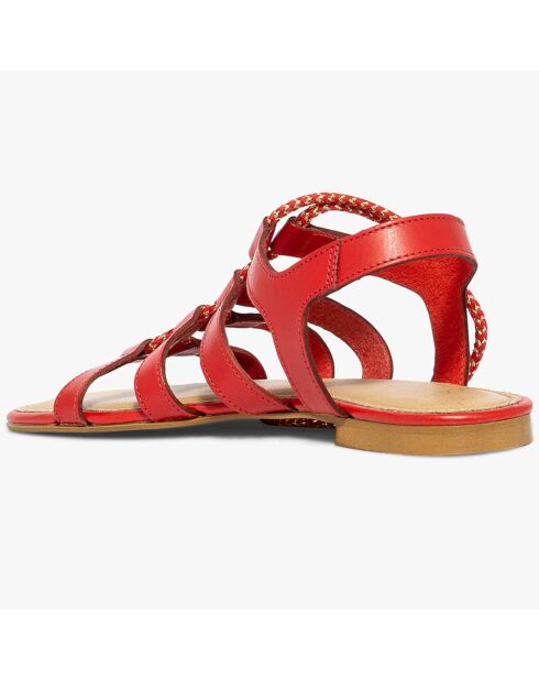 Sandali Josselin in pelle rossa