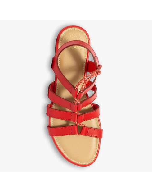 Sandali Josselin in pelle rossa