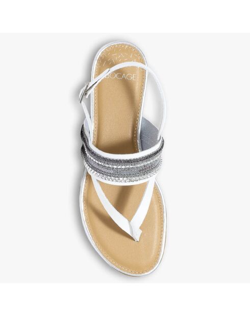 Julian White bestickte Ledersandalen