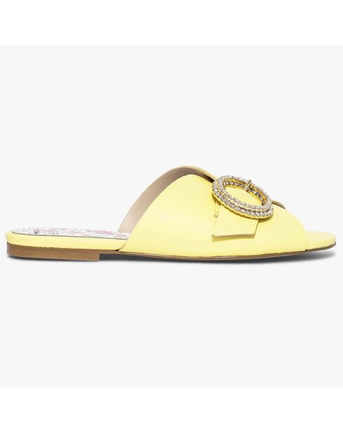 Mules en Cuir June jaunes